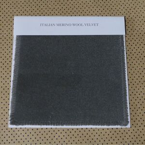 Restoration Hardware Fabric Swatch - Italian Merino Wool Velvet - Fog